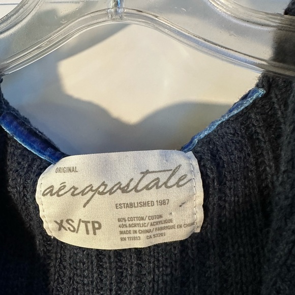 Aeropostale Girls' Blue Sweater | Size XS/TP | 60% Cotton, 40% Acrylic - Picture 11 of 11